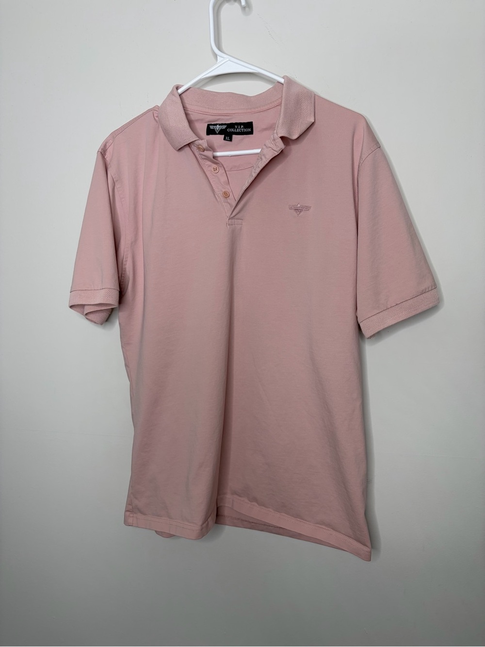 V.I.P. Collection baby pink Men's golf Polo Shirt